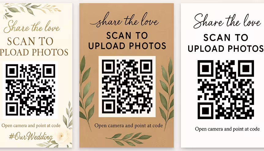 Códigos QR para fotos de boda